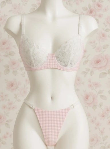 PEMBE PÖTİKARE SÜTYEN TAKIMI