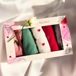 VS/ 5 Lİ SET KAŞKORSE DESENLİ DÜZ KOMBİN TANGA MODEL