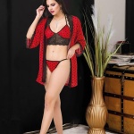 İpeksi Tanga Bralet Sabahlık Takım