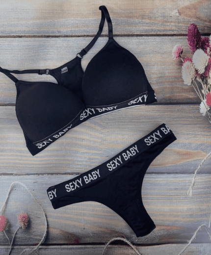 Siyah Spor Kadın Sütyen Takımı